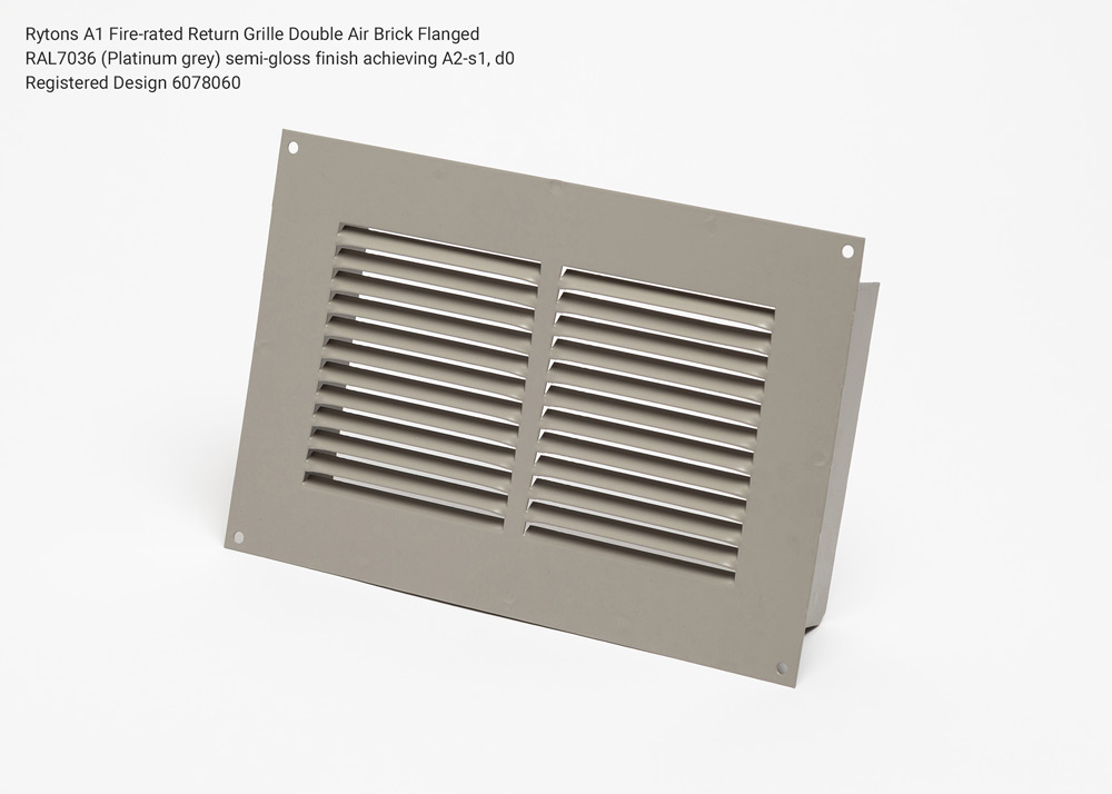 QUOTE Rytons A1 Firerated Return Grille Double Air Brick Flanged