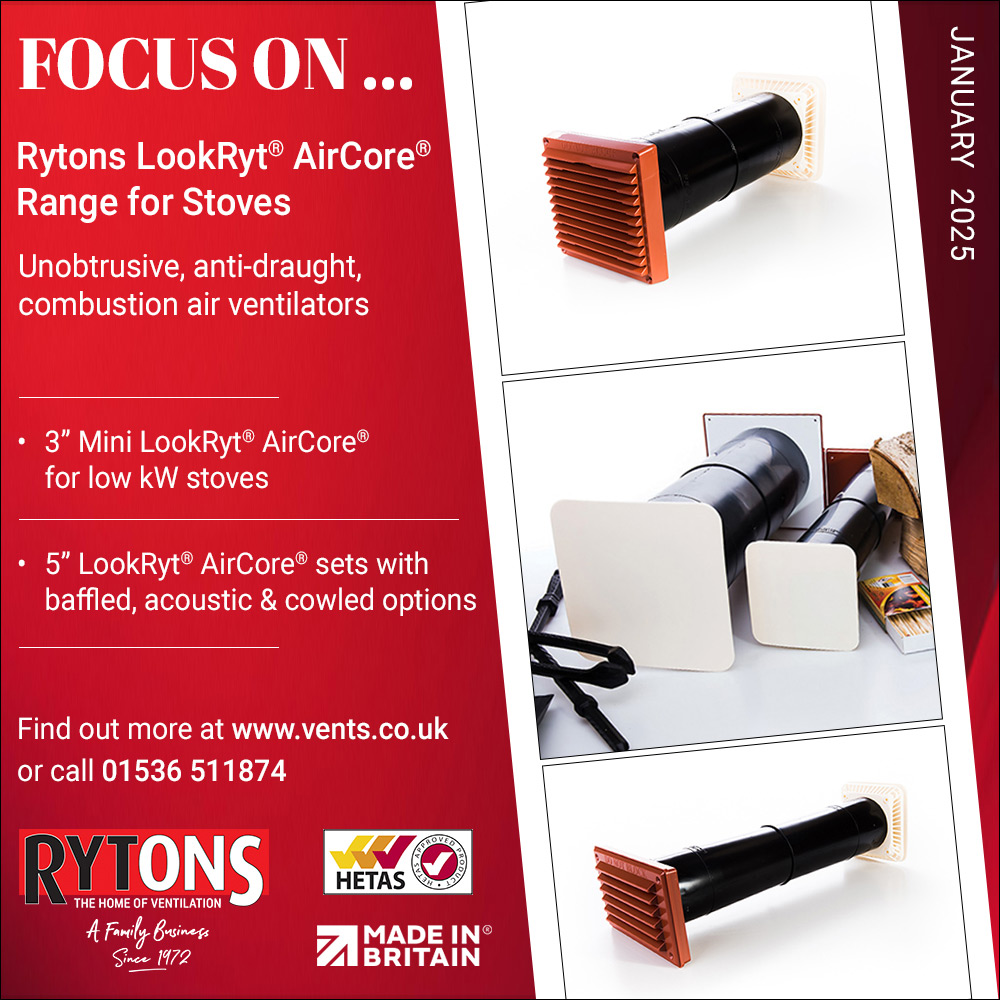 January FOCUS ON: Rytons LookRyt® AirCore® Range for Stoves