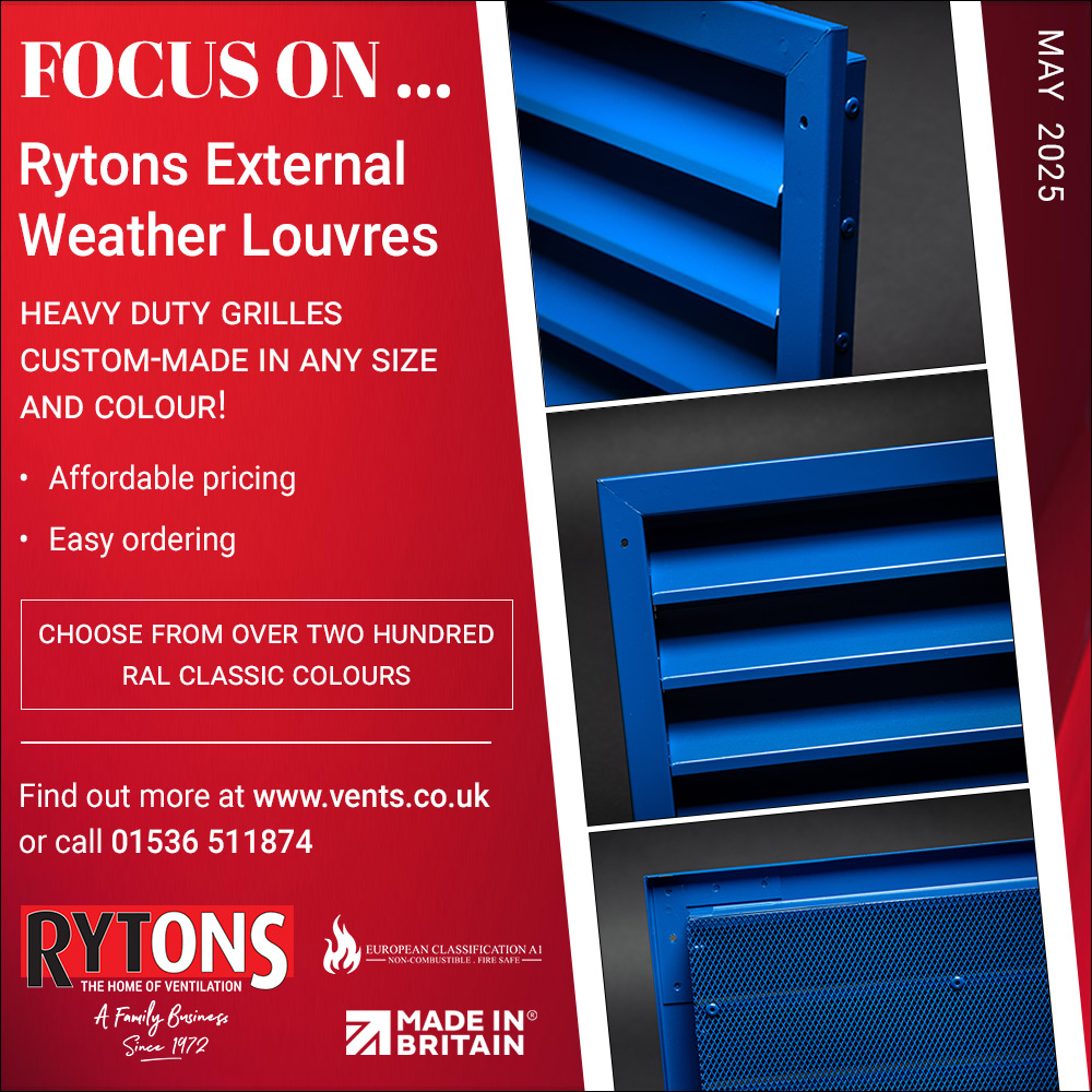 May FOCUS ON: Rytons External Weather Louvres. Any Size. Any Colour.